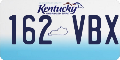 KY license plate 162VBX