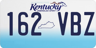 KY license plate 162VBZ