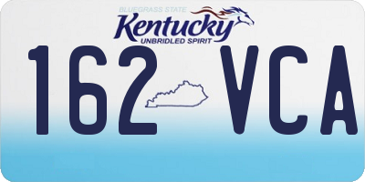 KY license plate 162VCA