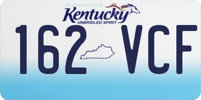 KY license plate 162VCF