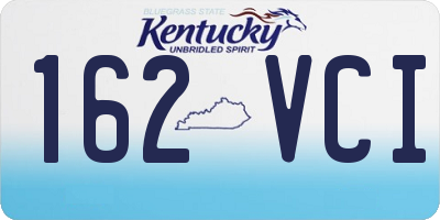 KY license plate 162VCI