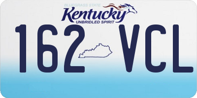 KY license plate 162VCL