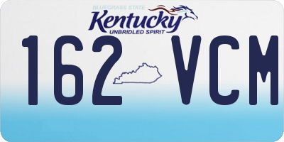 KY license plate 162VCM