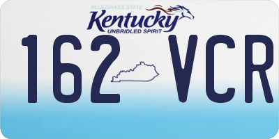 KY license plate 162VCR