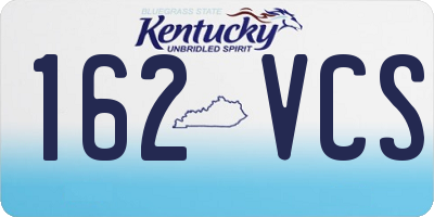 KY license plate 162VCS