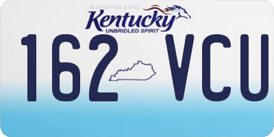 KY license plate 162VCU