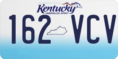 KY license plate 162VCV