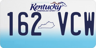KY license plate 162VCW