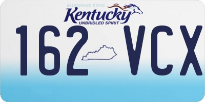 KY license plate 162VCX