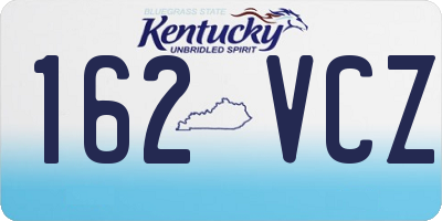 KY license plate 162VCZ