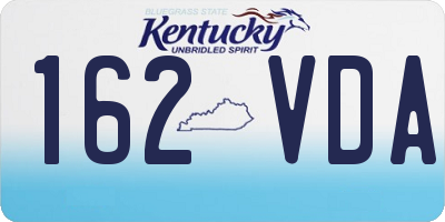 KY license plate 162VDA