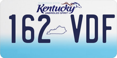 KY license plate 162VDF