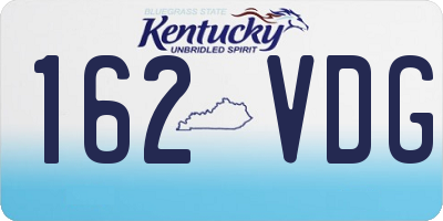 KY license plate 162VDG
