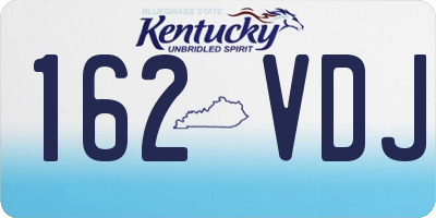 KY license plate 162VDJ