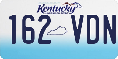 KY license plate 162VDN