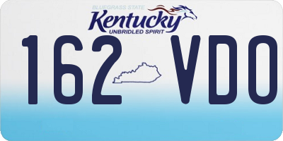 KY license plate 162VDO
