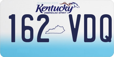 KY license plate 162VDQ