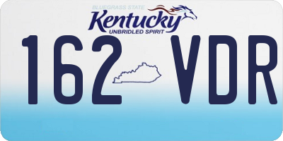 KY license plate 162VDR