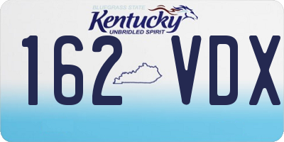 KY license plate 162VDX