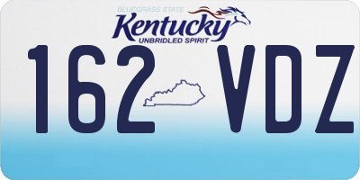 KY license plate 162VDZ