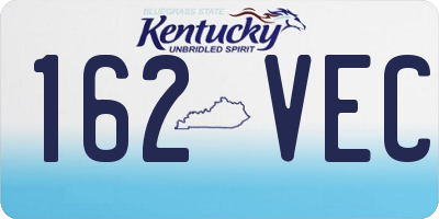 KY license plate 162VEC