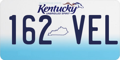 KY license plate 162VEL