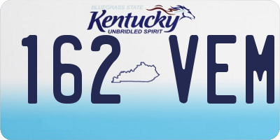 KY license plate 162VEM