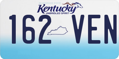KY license plate 162VEN