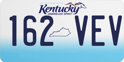 KY license plate 162VEV