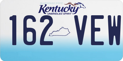 KY license plate 162VEW