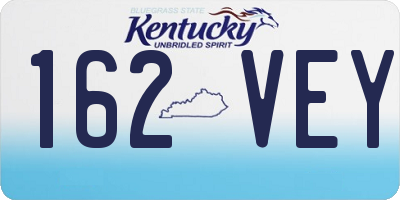 KY license plate 162VEY