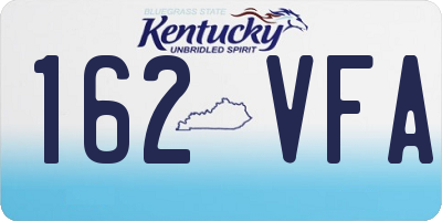 KY license plate 162VFA