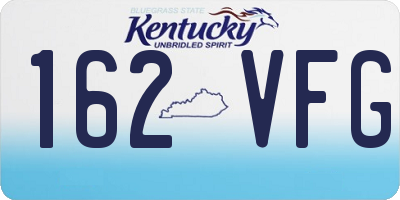 KY license plate 162VFG