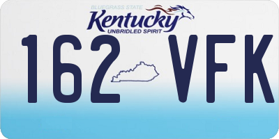 KY license plate 162VFK
