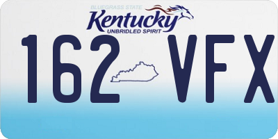 KY license plate 162VFX