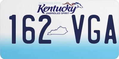 KY license plate 162VGA