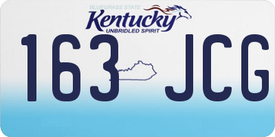 KY license plate 163JCG