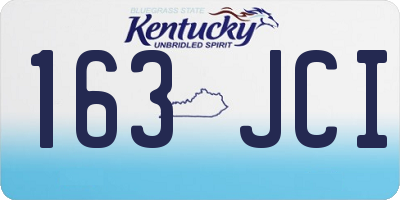 KY license plate 163JCI