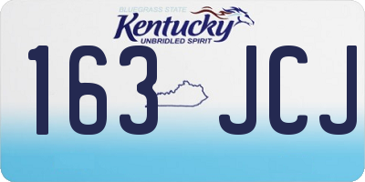 KY license plate 163JCJ