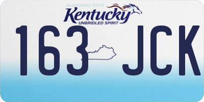 KY license plate 163JCK