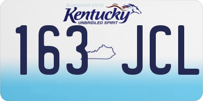 KY license plate 163JCL