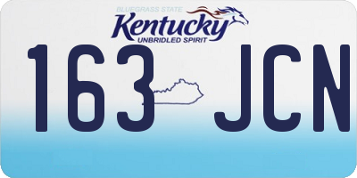 KY license plate 163JCN