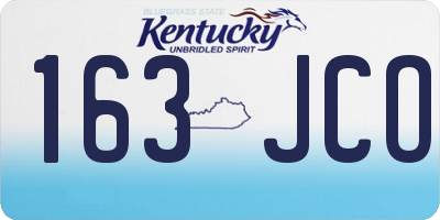 KY license plate 163JCO