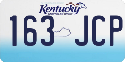 KY license plate 163JCP