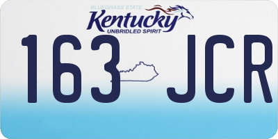 KY license plate 163JCR