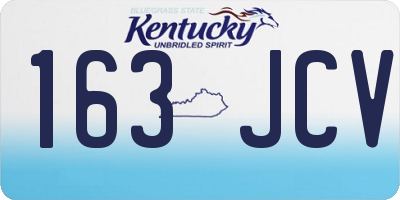 KY license plate 163JCV