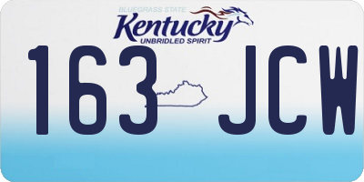 KY license plate 163JCW