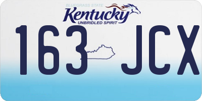 KY license plate 163JCX