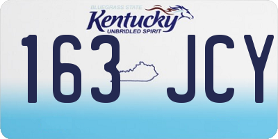 KY license plate 163JCY