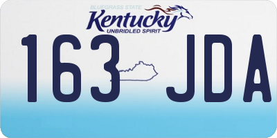 KY license plate 163JDA